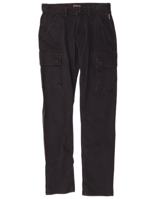 Calça cargo slim feminina Napapijri W29 L31 algodão azul marinho