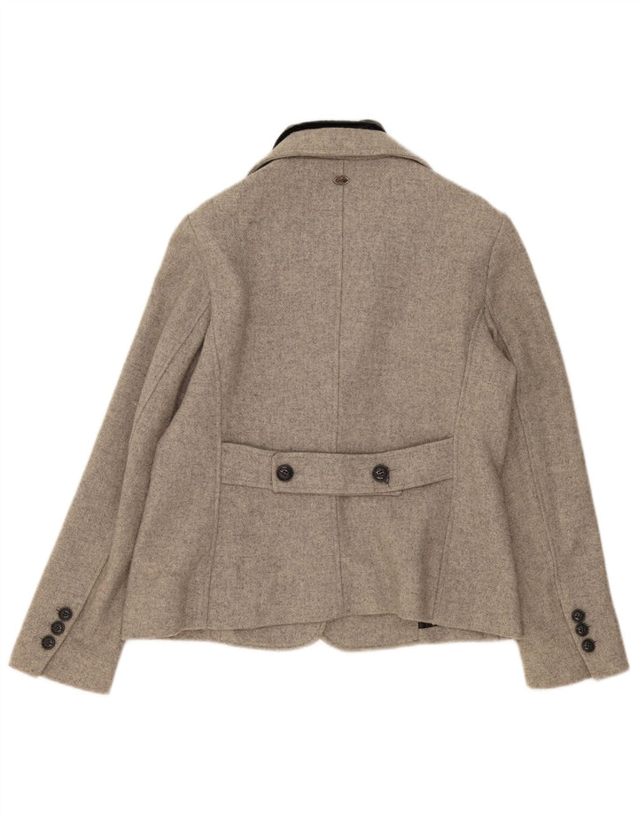 Jaqueta Blazer Feminina Marlboro Classics Reino Unido 16 Grande Bloco De Cores Cinza
