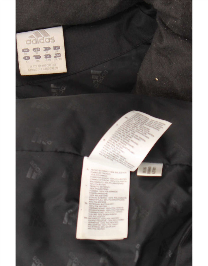 Jaqueta acolchoada masculina Adidas UK 42 XL poliéster preto