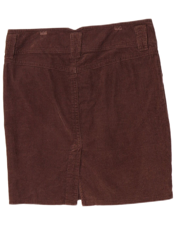 Saia feminina de veludo Benetton IT 46 XL W34 algodão marrom