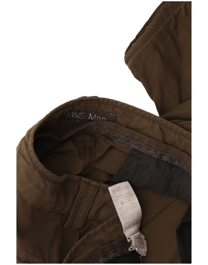 Shorts cargo masculino Marks & Spencer W38 XL algodão cáqui