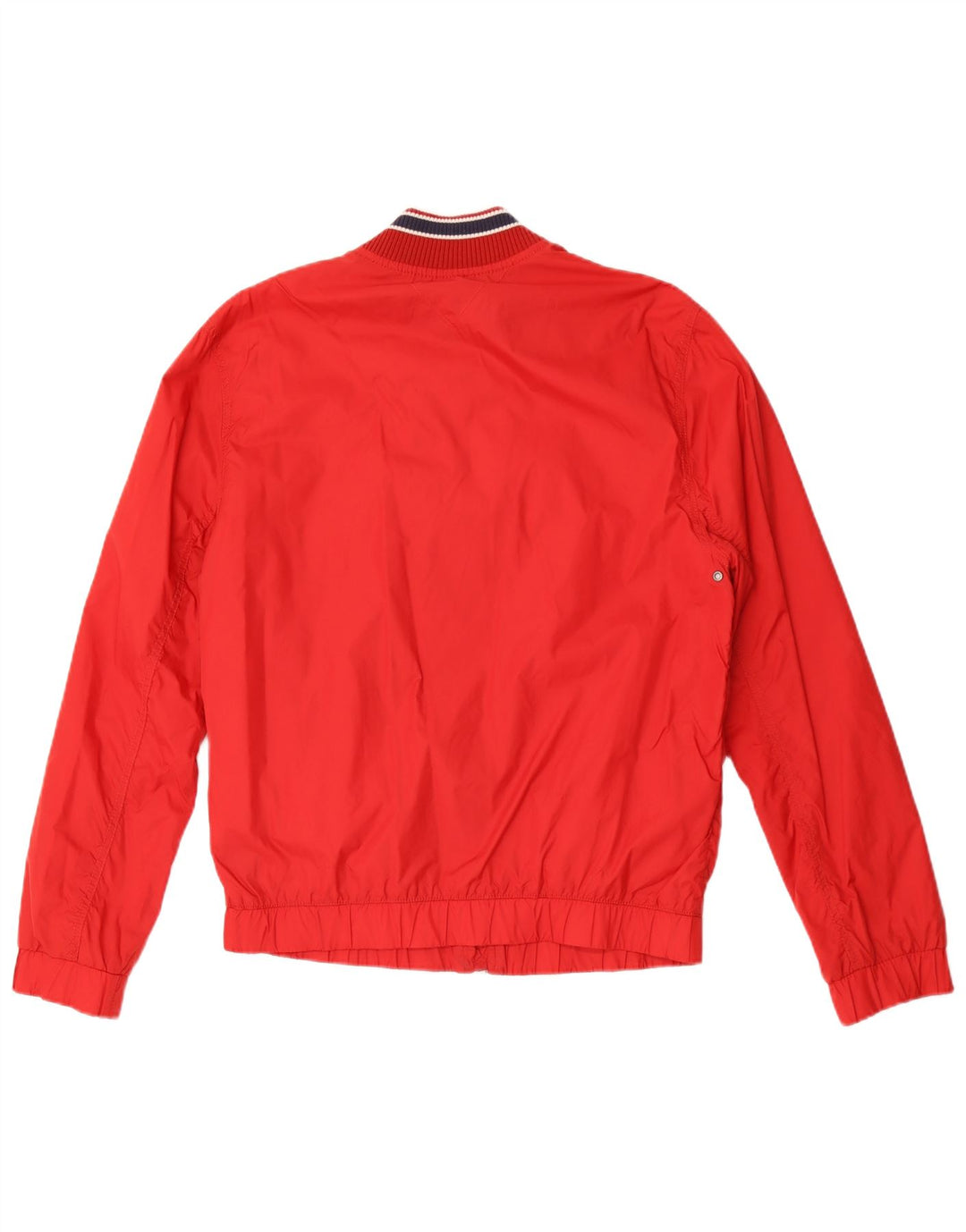 Jaqueta bomber masculina Tommy Hilfiger Reino Unido 38 nylon listrado vermelho médio