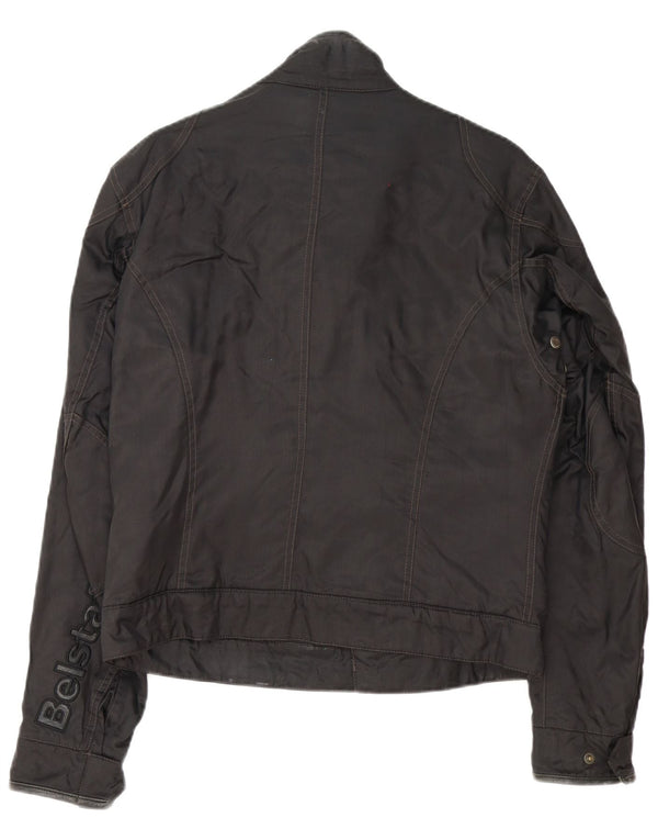Jaqueta masculina Belstaff Graphic Racer UK 38 médio preto nylon