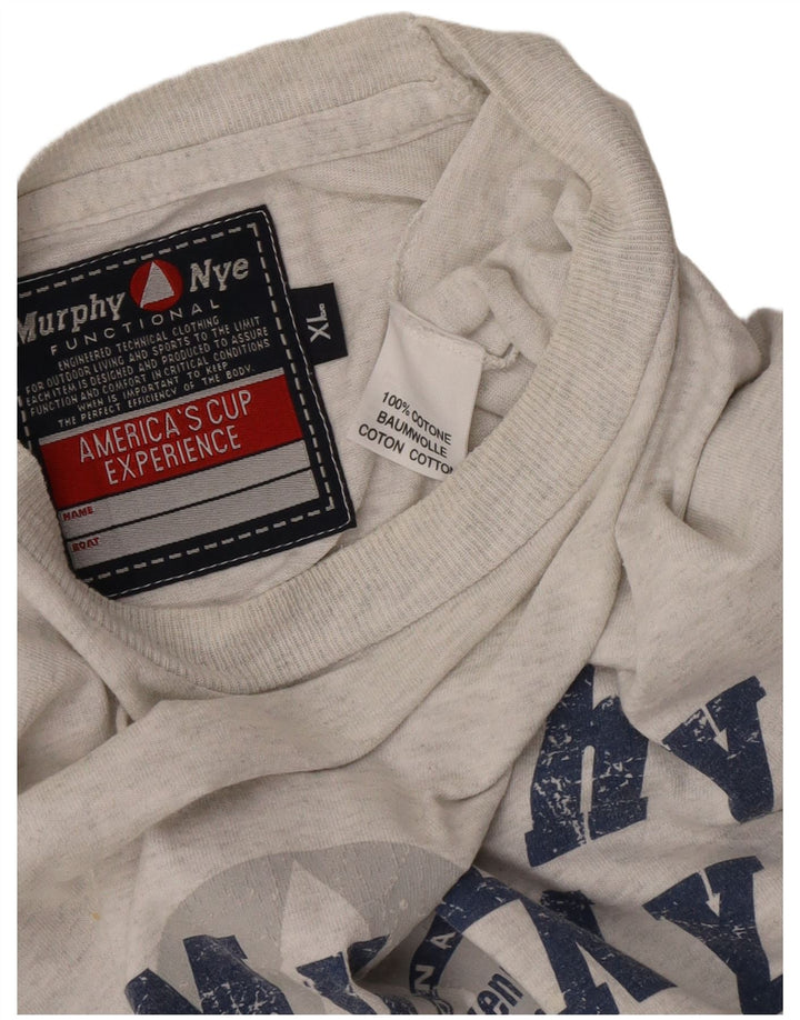 Camiseta gráfica masculina Murphy & Nye Top XL algodão cinza