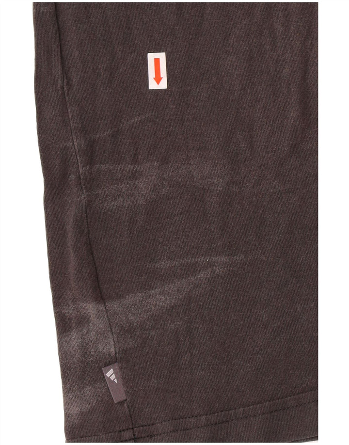 Camiseta masculina ADIDAS Top cinza médio algodão