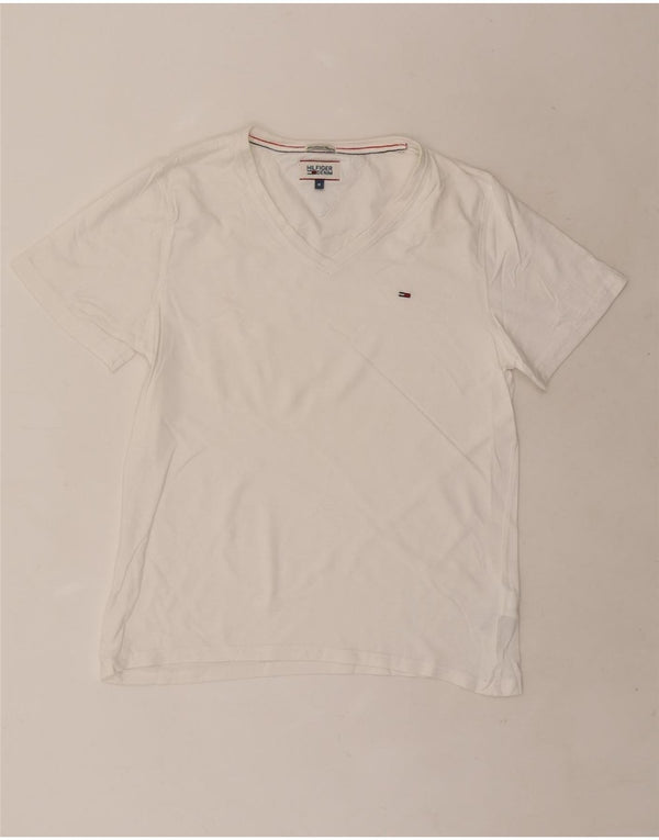 Camiseta masculina Tommy Hilfiger Top médio algodão branco