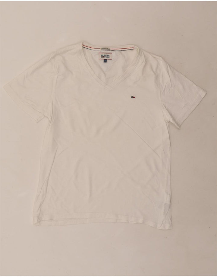 Camiseta masculina Tommy Hilfiger Top médio algodão branco