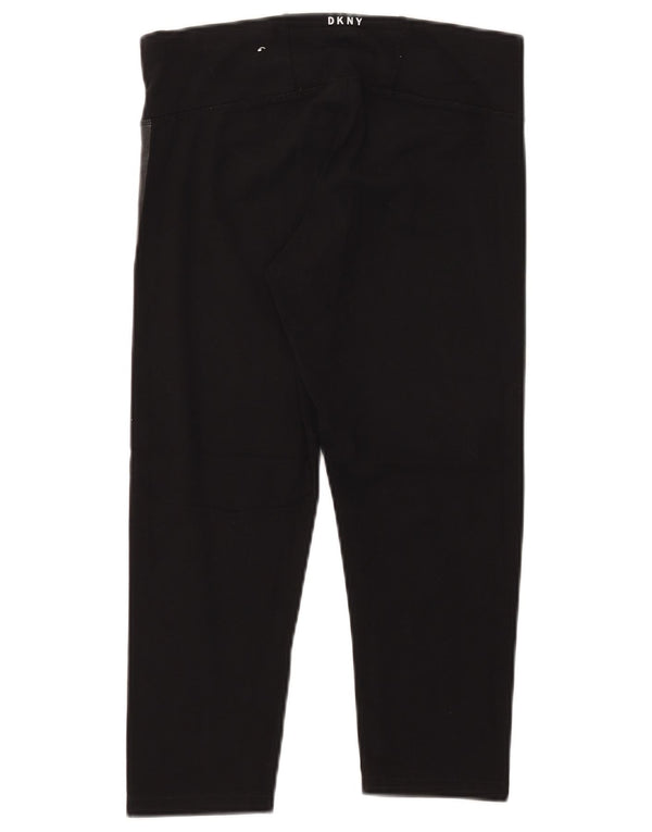 Leggings capri femininas Dkny UK 12 algodão colorblock preto médio