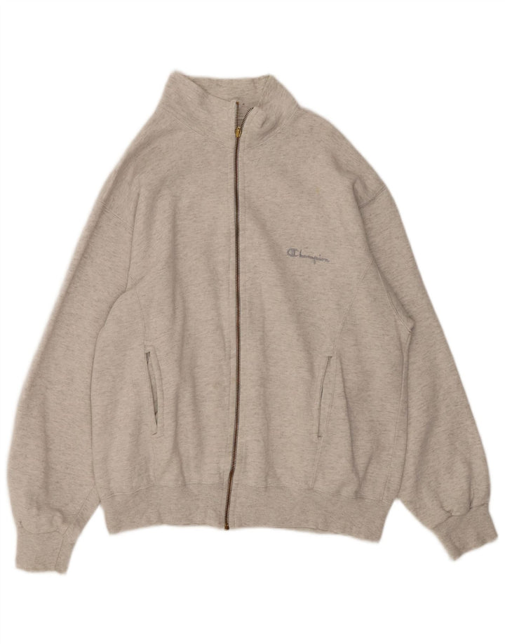CHAMPION Jaqueta masculina de agasalho cinza médio algodão