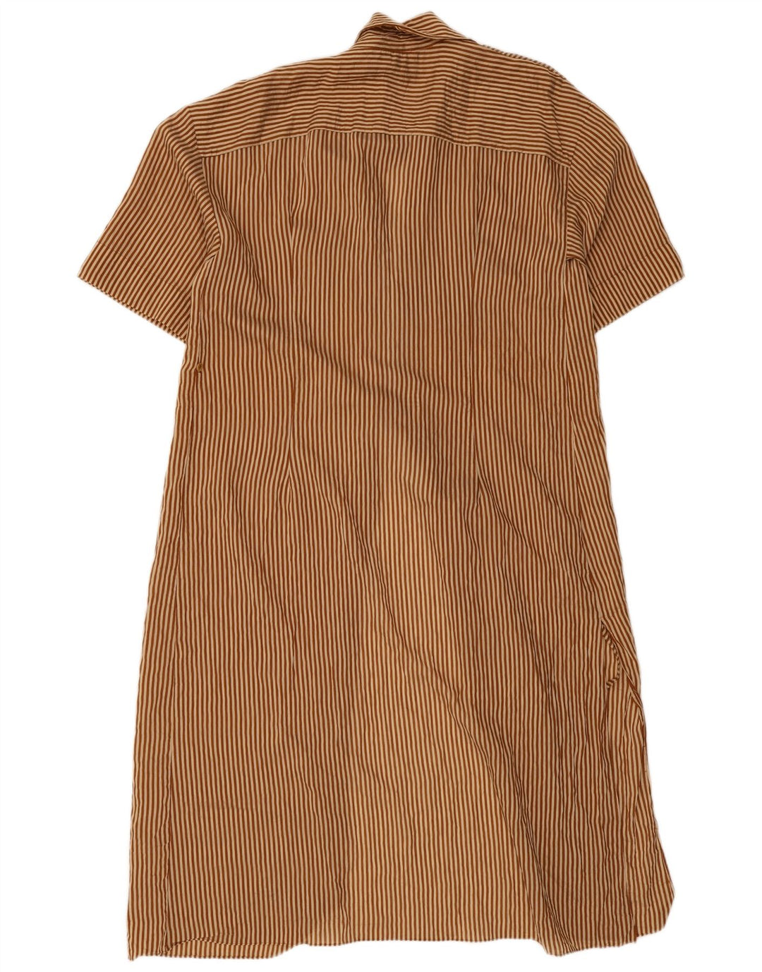 Zara Vestido feminino oversized, Reino Unido 10, pequeno, risca de giz marrom