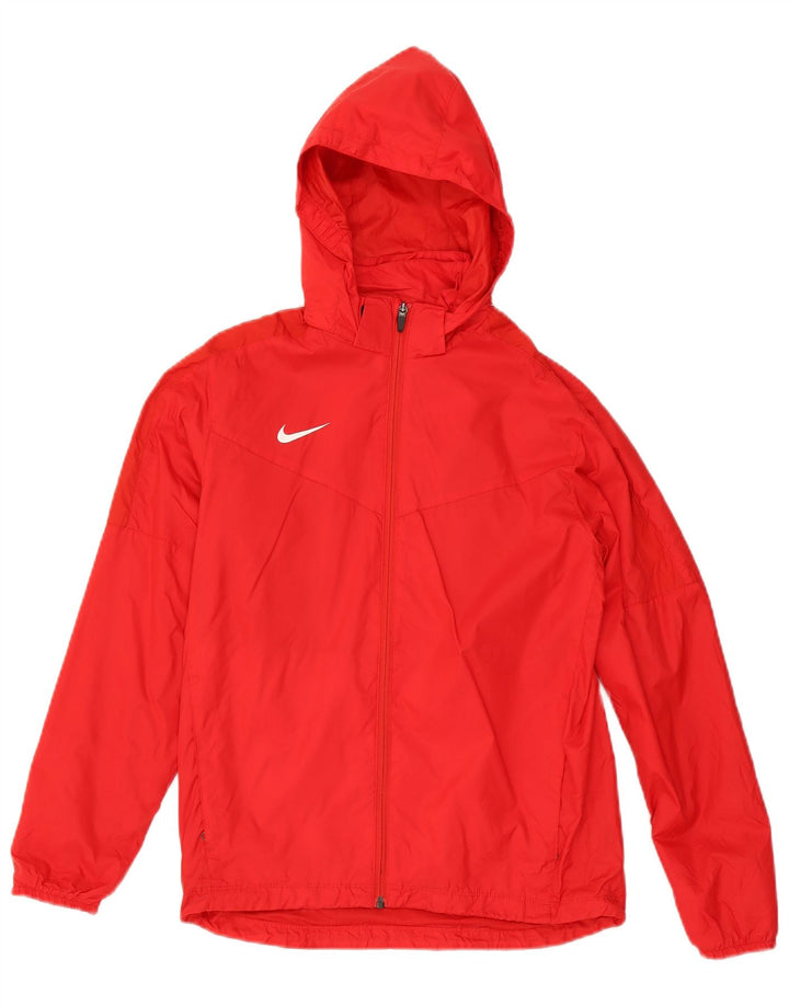 Jaqueta de chuva com capuz Nike Boys 12-13 anos grande nylon vermelho