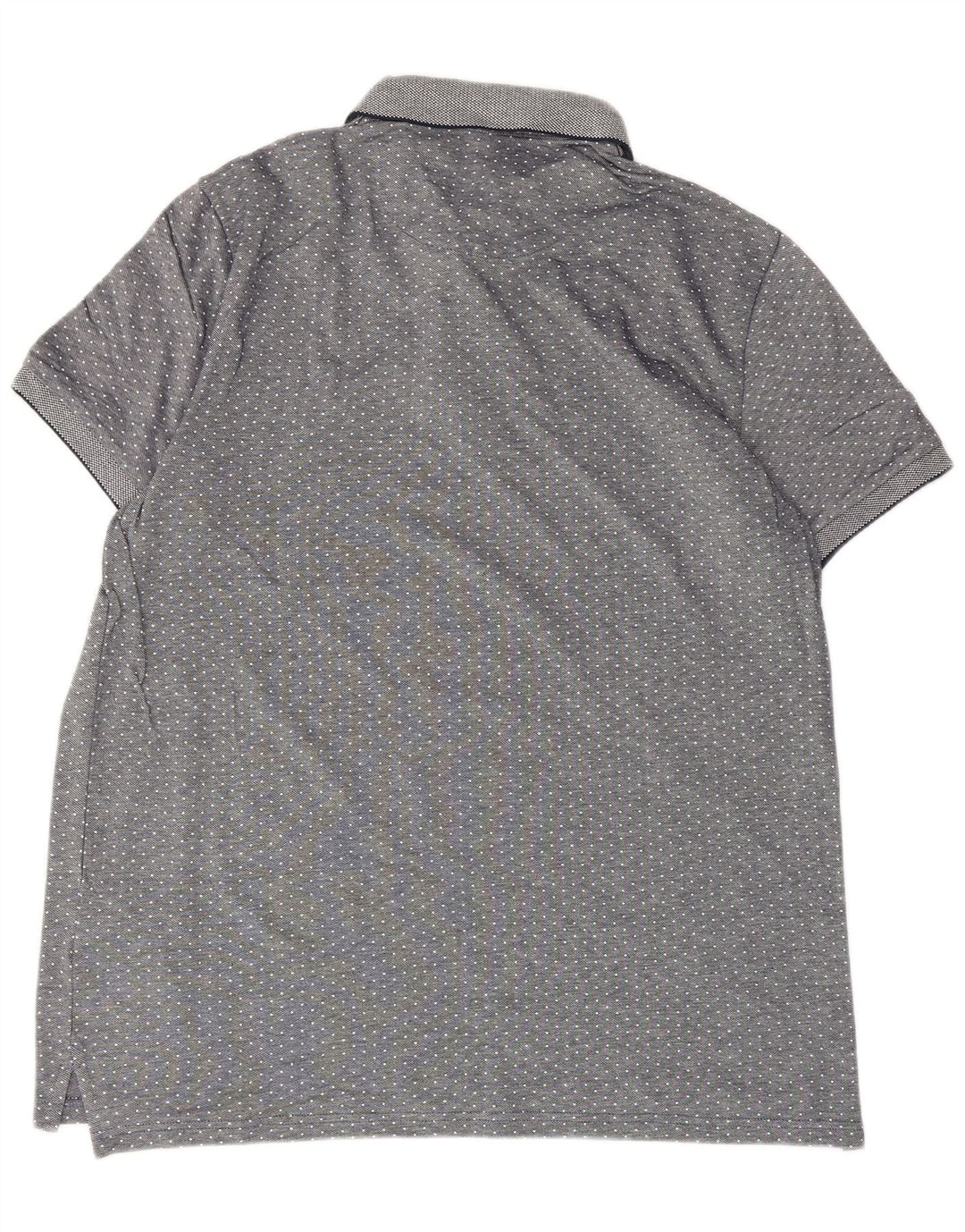 Camisa polo masculina CELIO XL cinza bolinhas algodão