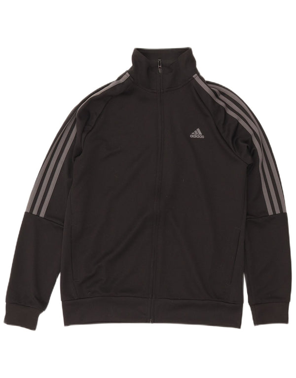 ADIDAS Boys Primegreen Tracksuit Top Jacket 13-14 Anos Preto Poliéster