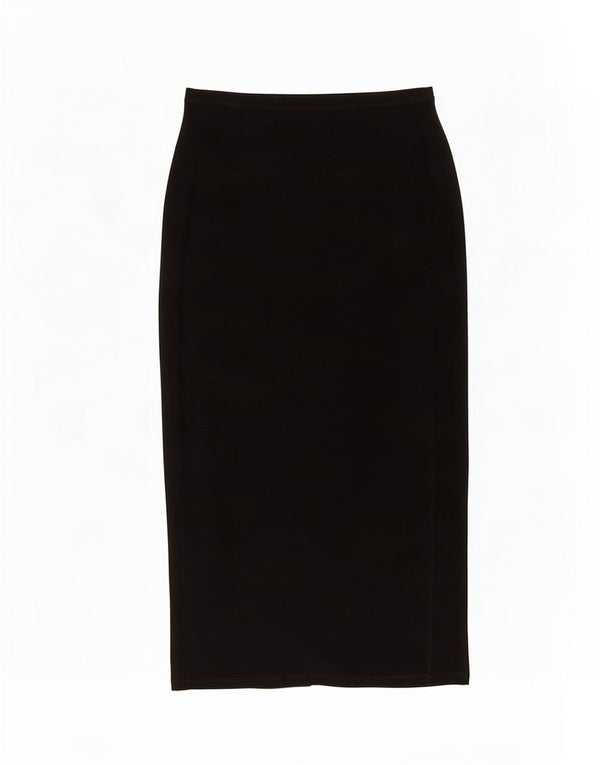 Krizia Womens Midi Skirt IT 44 Medium W30 Black