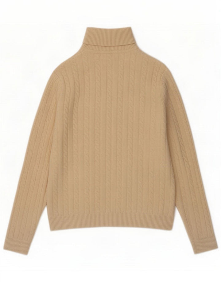Sun68 Suéter feminino com gola redonda Reino Unido 14 lã branca média