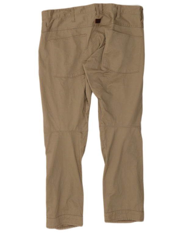 Calça casual masculina cônica G-Star W36 L30 algodão bege