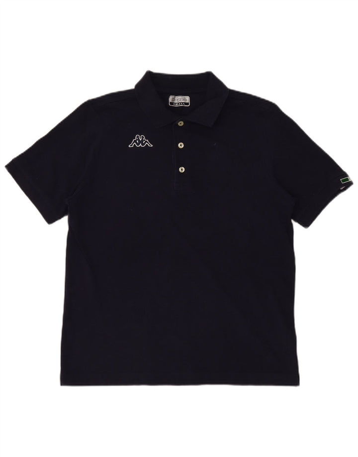 Camisa polo masculina Kappa pequena algodão azul marinho