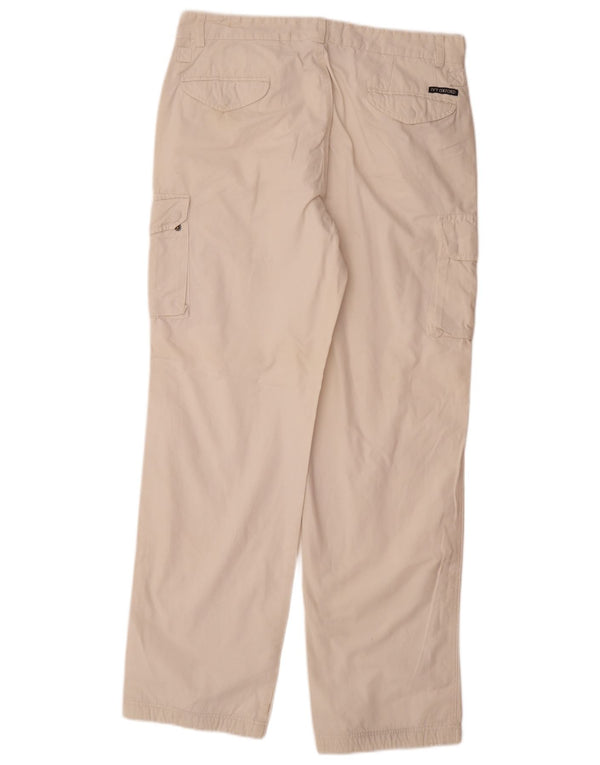 Ivy Oxford Mens Joggers Cargo Calças IT 52 XL W34 L32 Algodão Bege
