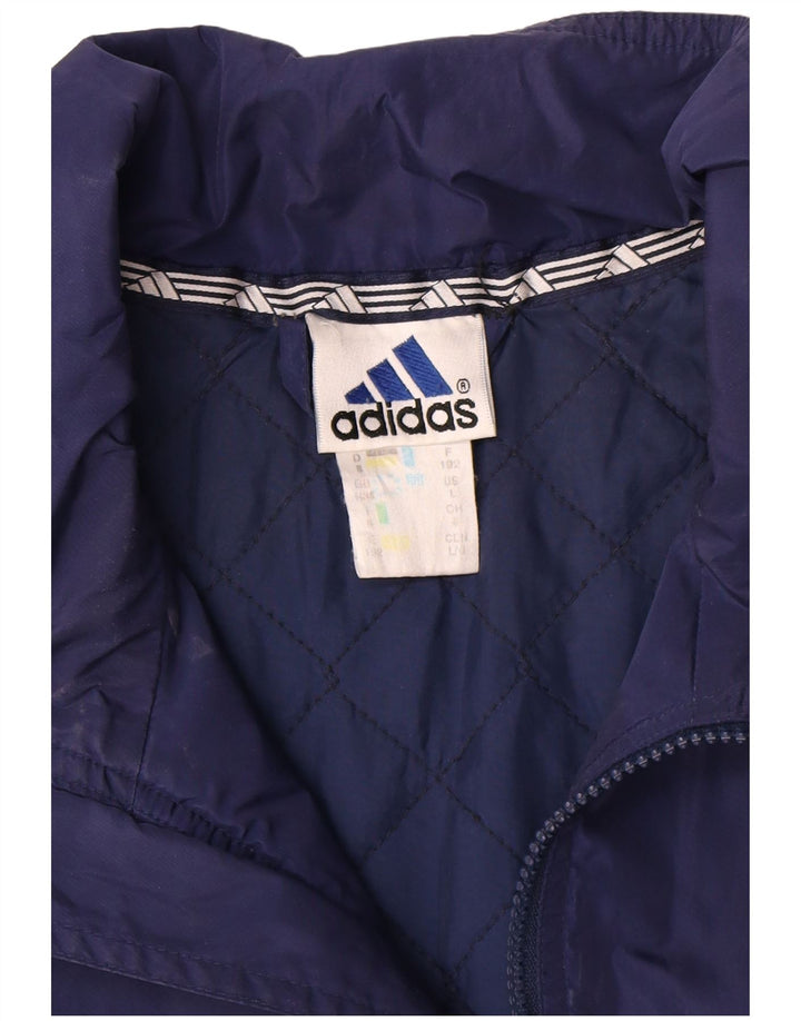 Jaqueta corta-vento masculina Adidas UK 44/46 grande azul marinho poliamida