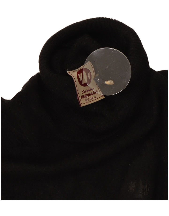 Suéter feminino Murphy & Nye com gola redonda Reino Unido 14 grande preto