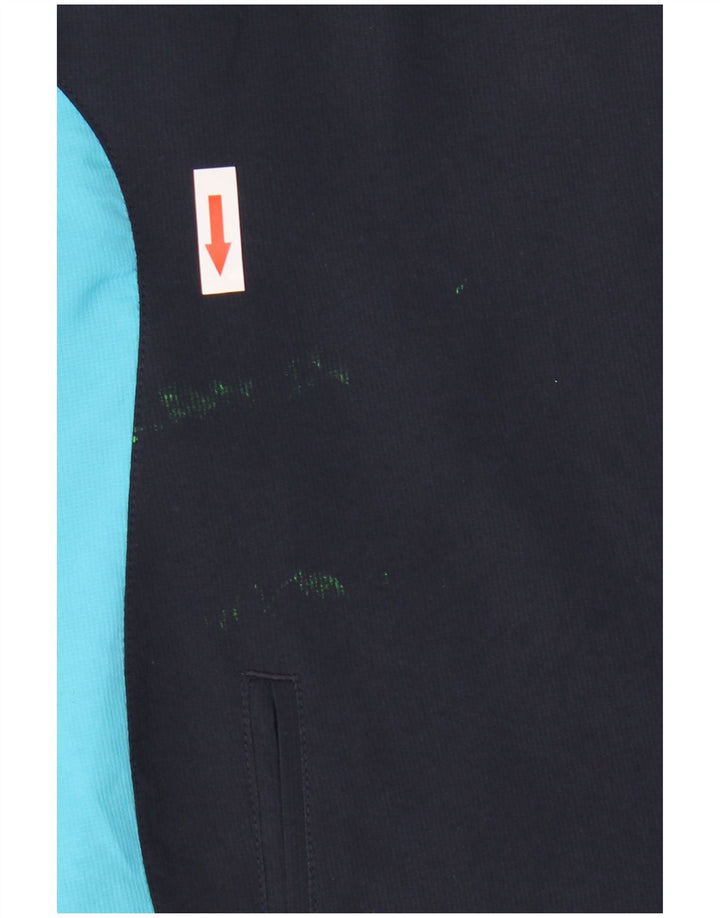 Adidas Jaqueta Masculina Climalite Tamanho Grande Azul Marinho com Blocos de Cor