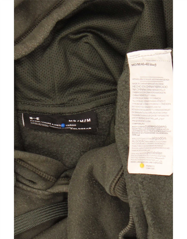 Under Armour masculino Cold Gear moletom com capuz médio algodão cáqui