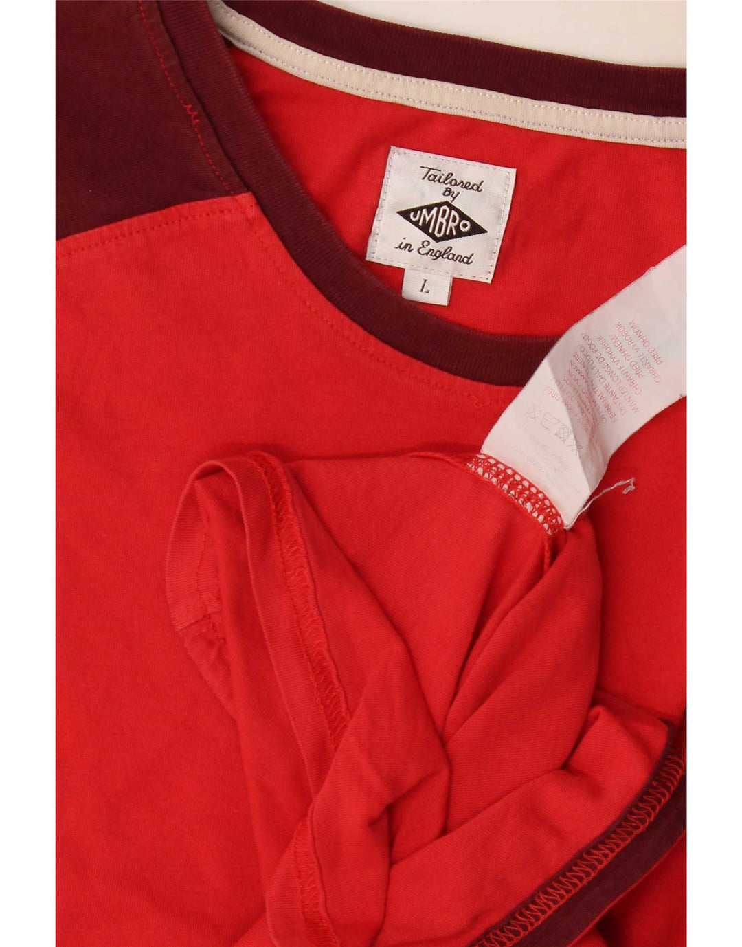 Camiseta masculina Umbro grande bloco colorido vermelho