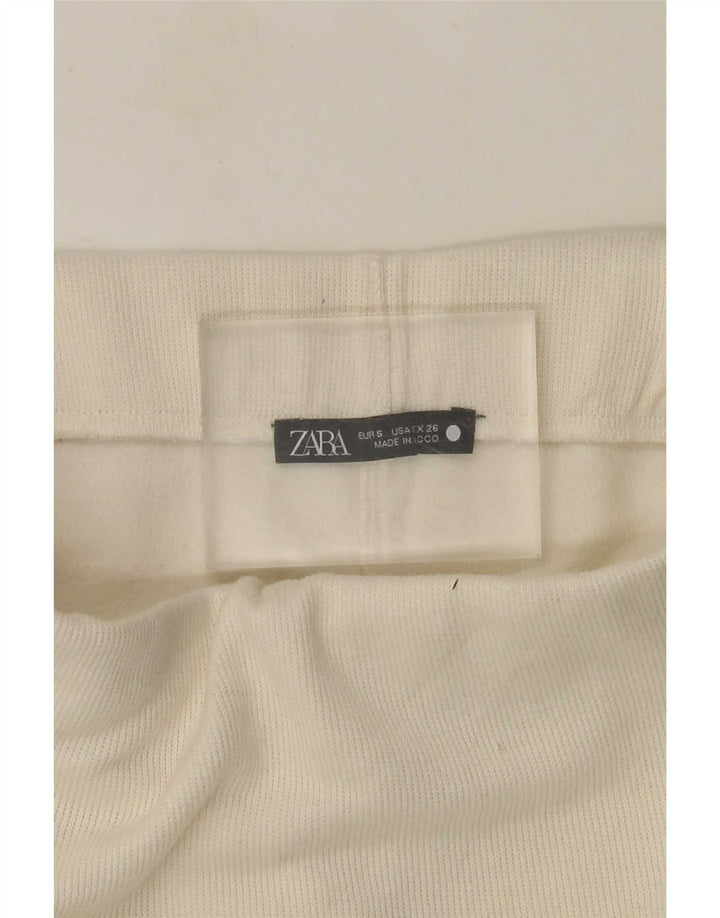 Saia midi feminina Zara pequena W26 off white