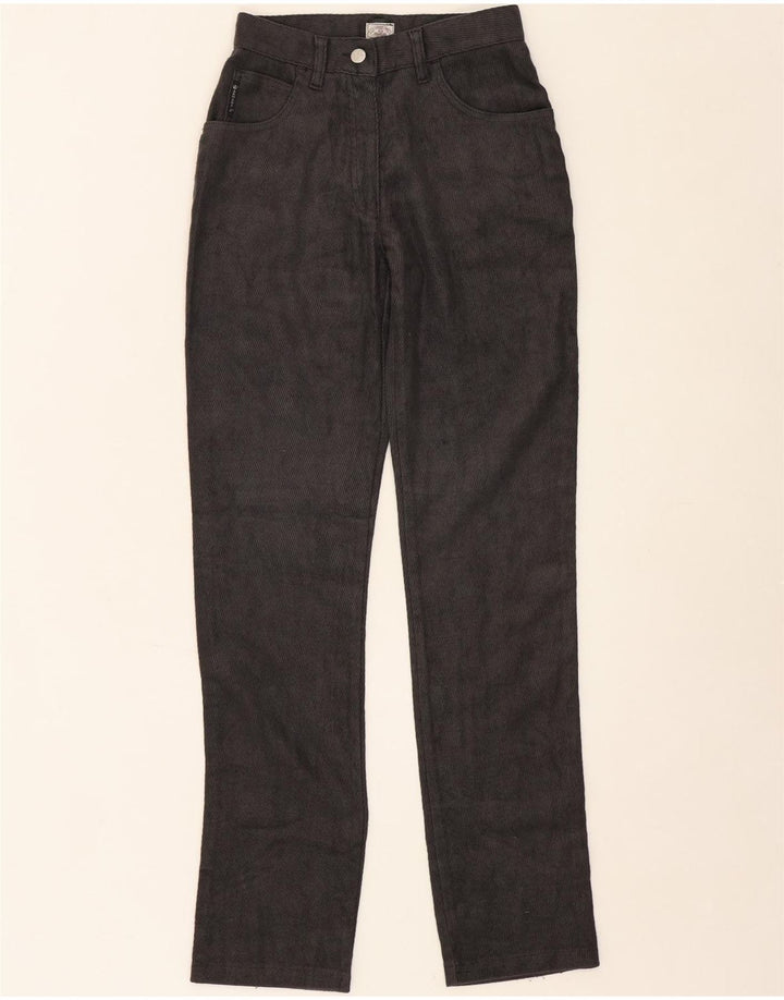 ARMANI Womens Straight Casual Trousers W26 L32 Grey Pinstripe Vintage Armani and Second-Hand Armani from Messina Hembry 