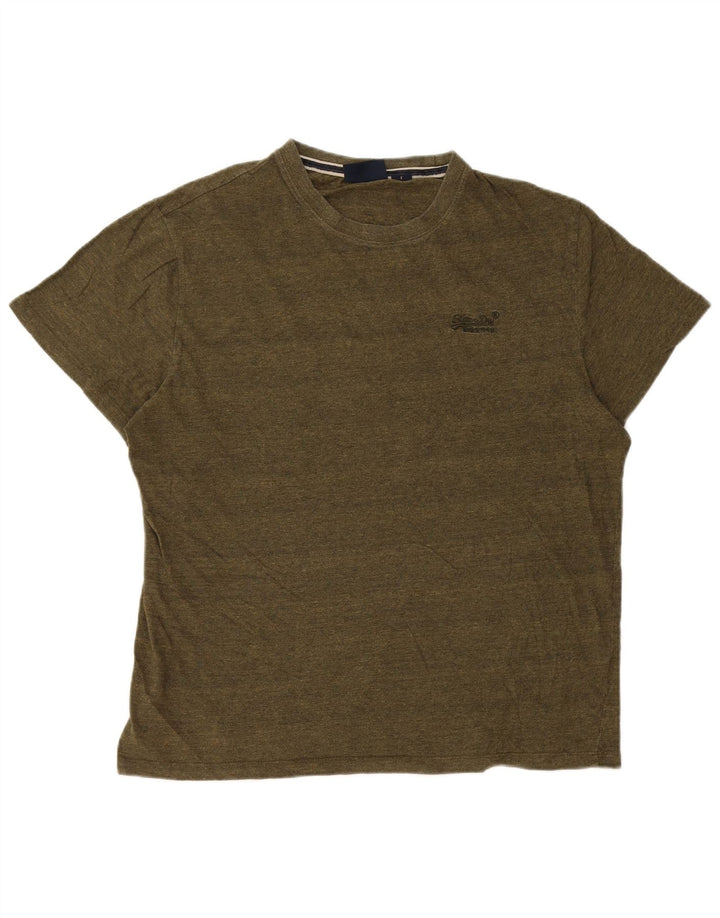 Camiseta masculina Superdry Top 2XL algodão listrado cáqui