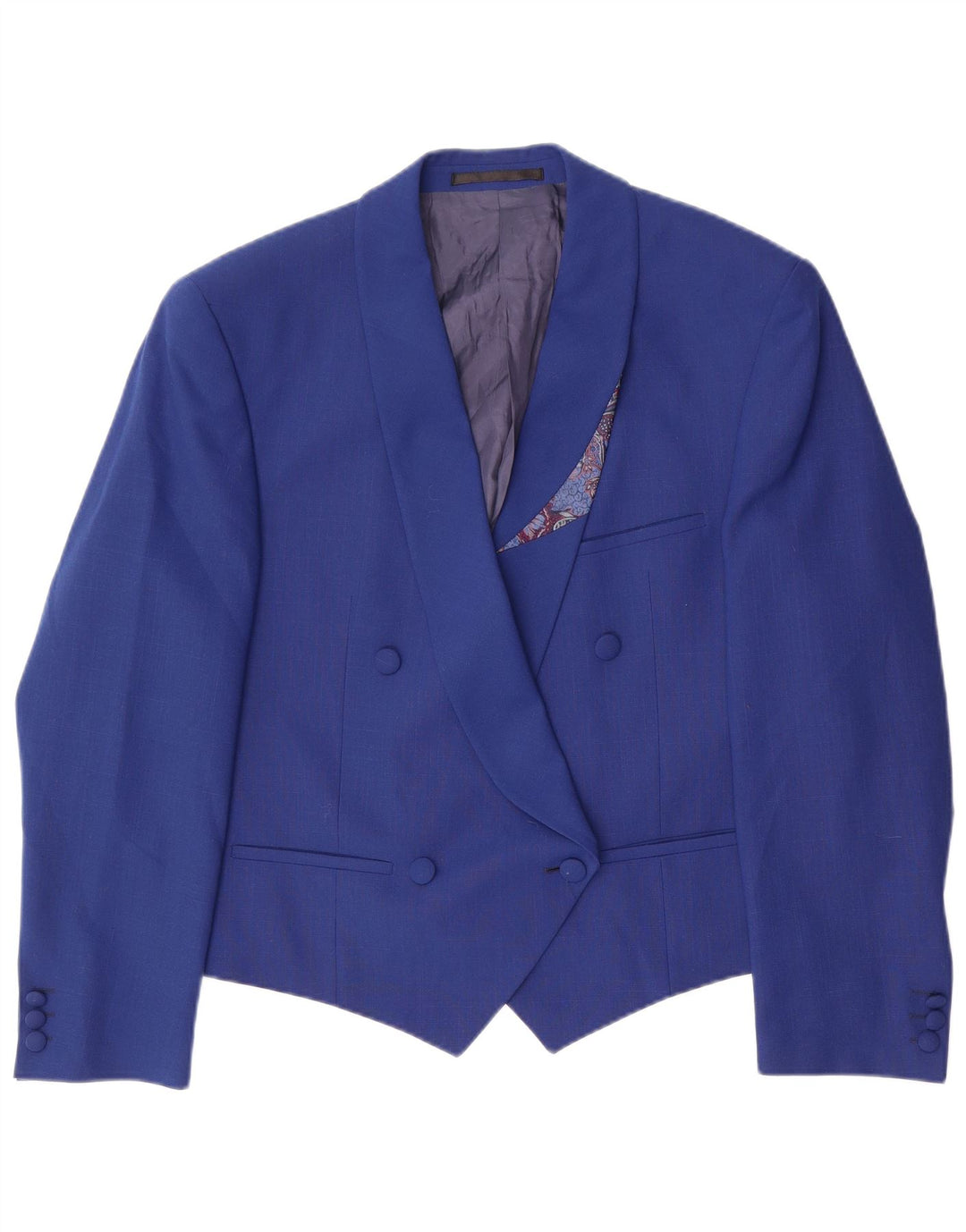 Jaqueta blazer feminina ERIC LASALLE com peito duplo IT 48 XL azul