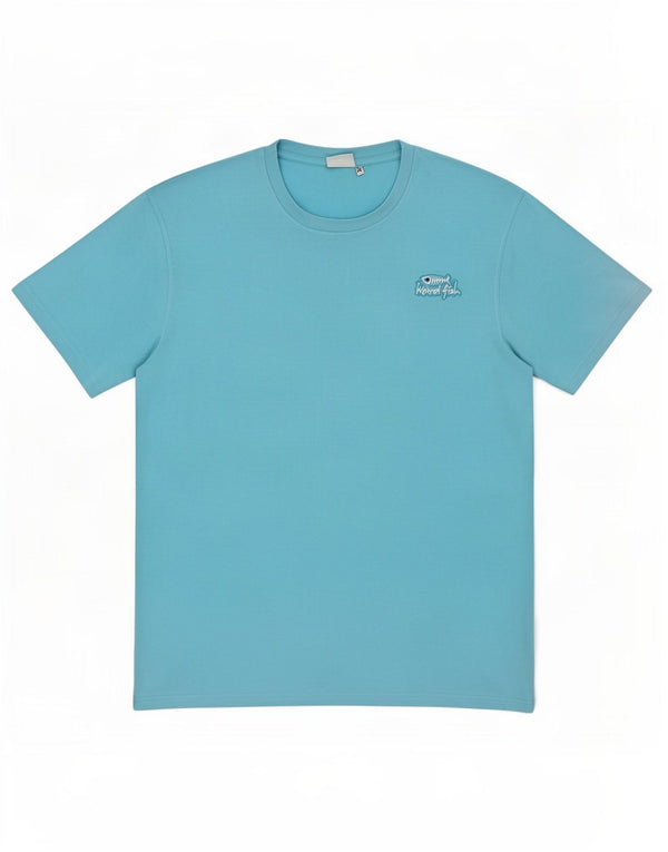 Camiseta masculina Weird Fish Top XL algodão azul