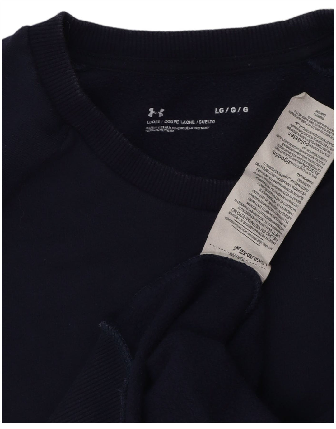 Under Armour moletom masculino jumper grande algodão azul marinho
