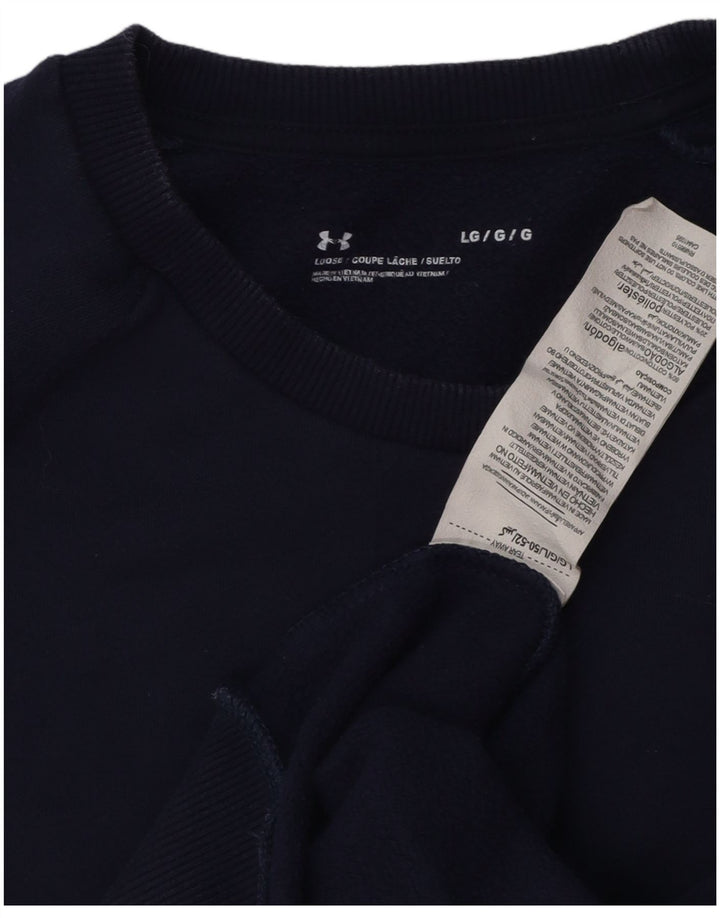 Under Armour moletom masculino jumper grande algodão azul marinho