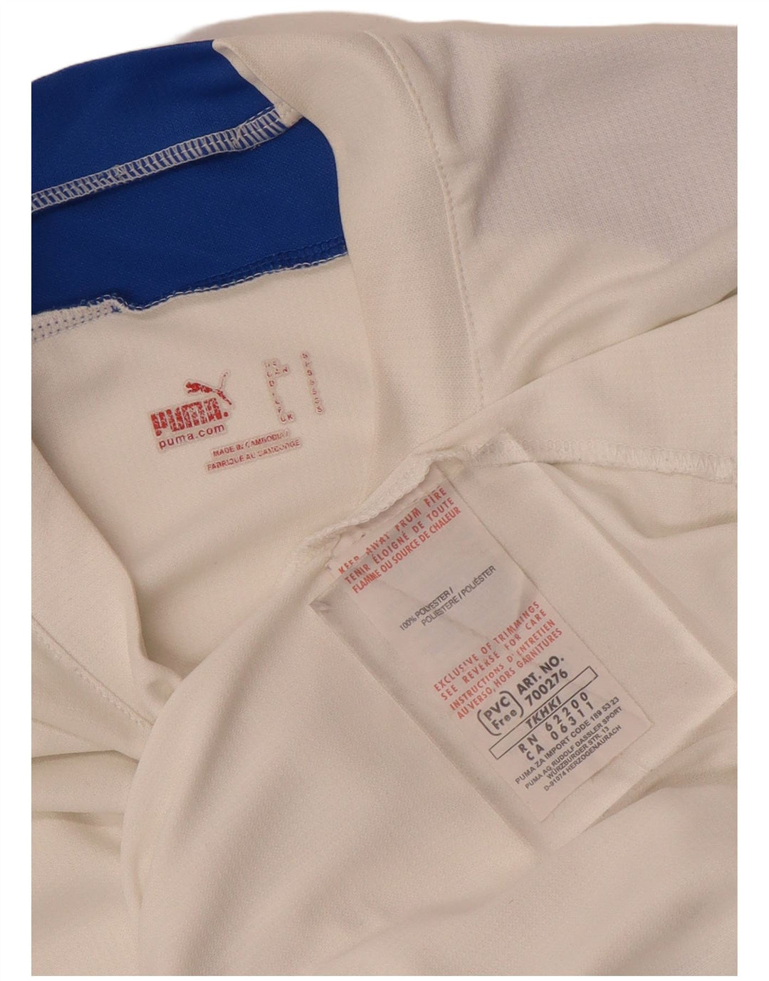 Puma Mens Camiseta Top Pequeno Poliéster Colorblock Branco Branco