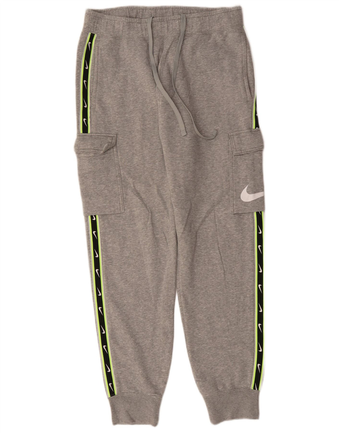 Calça de treino masculina NIKE Graphic Cargo cinza médio algodão colorblock