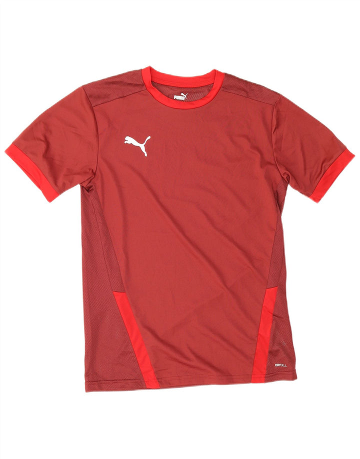 Camiseta masculina Puma Top Médio Borgonha Colourblock Poliéster