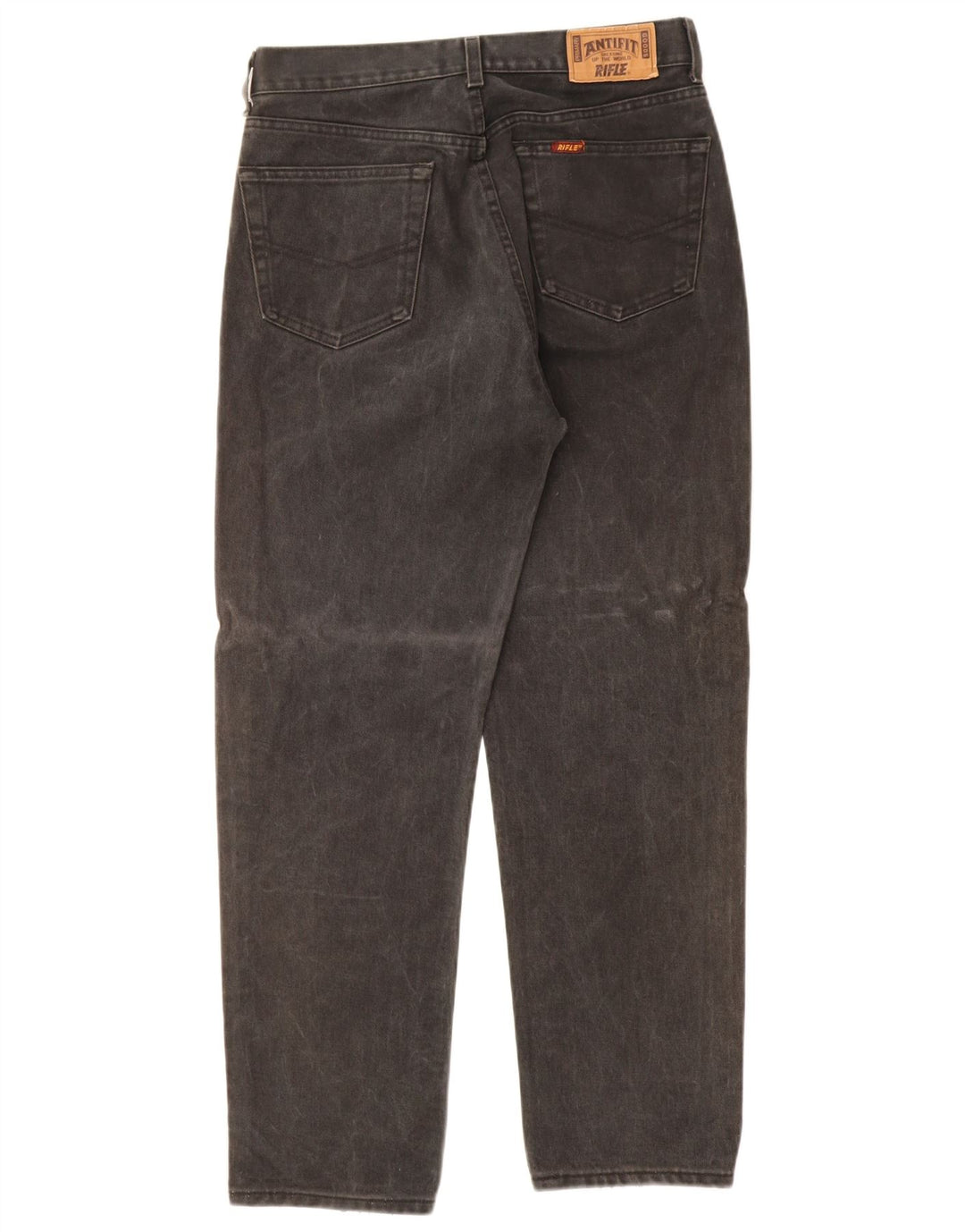 Rifle Mens Tapered Jeans W33 L30 Algodão Preto