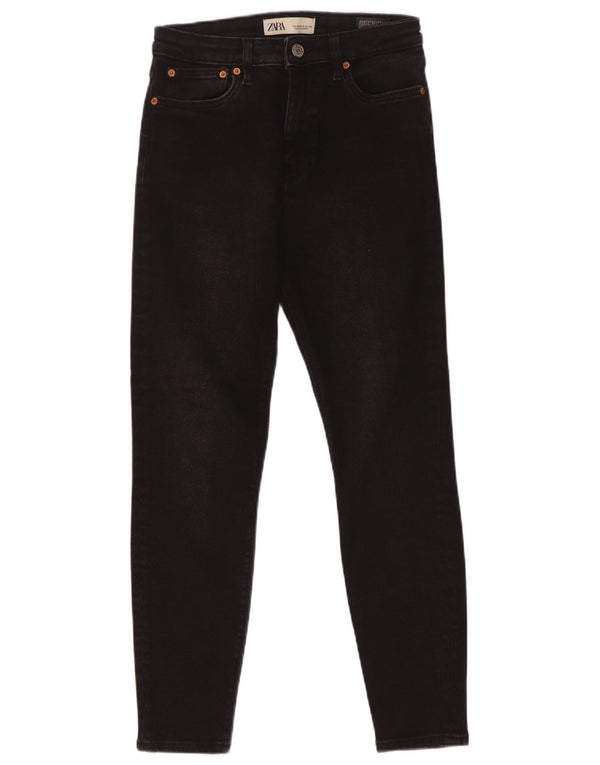Calça jeans skinny feminina Zara EU 38 pequena W28 L26 algodão preto