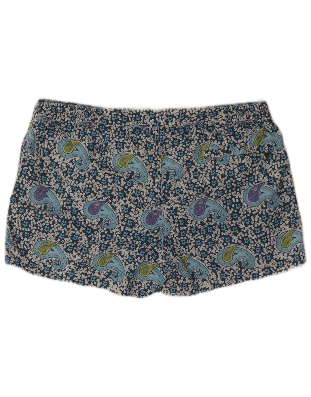 MC2 SAINT BARTH Shorts de natação masculino grande azul paisley poliamida