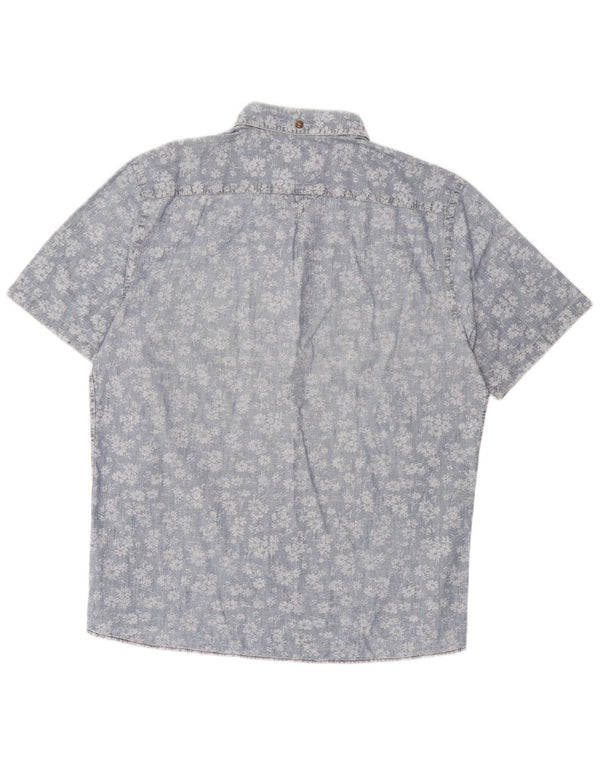Pulôver masculino Marlboro Classics manga curta slim fit 2XL azul floral