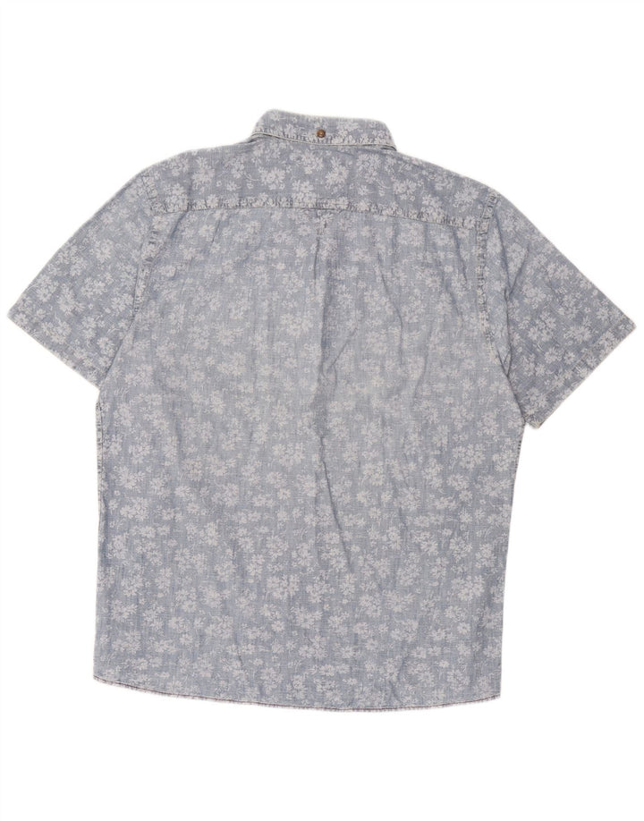 Pulôver masculino Marlboro Classics manga curta slim fit 2XL azul floral