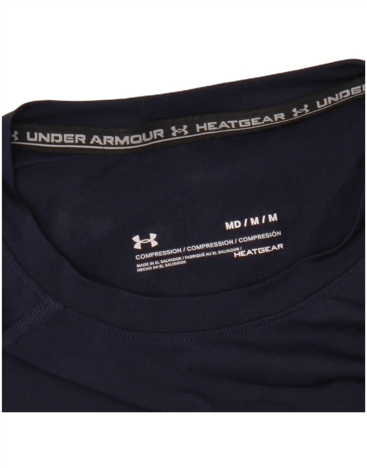 Camiseta masculina Under Armour Heat Gear Top médio azul marinho sintético