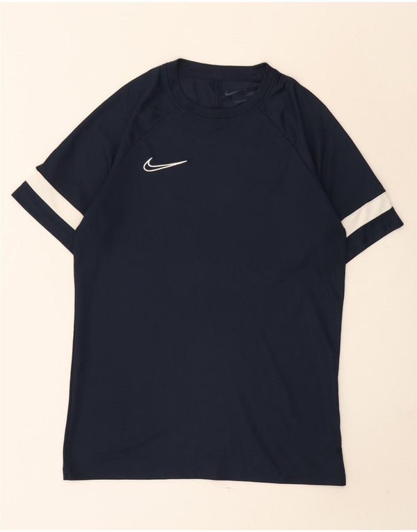 Camiseta masculina Nike Dri Fit Top médio azul marinho Colourblock