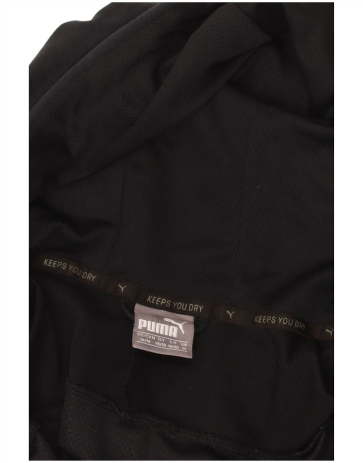 Suéter PUMA masculino com capuz e zíper gráfico médio preto