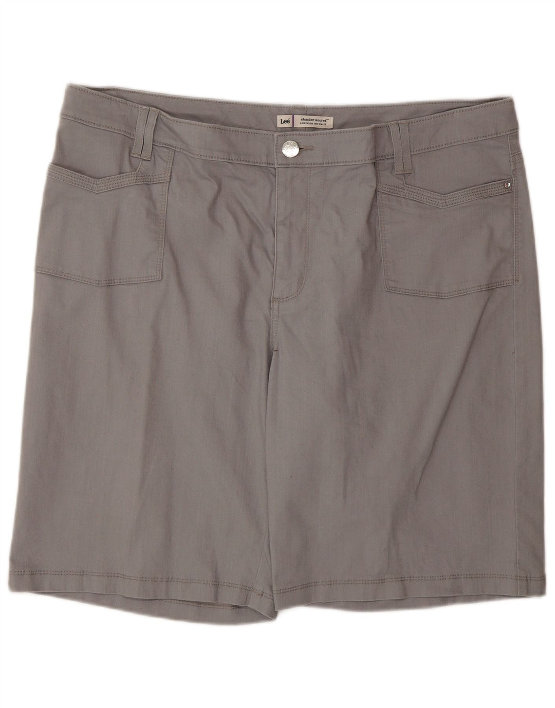 Shorts casuais femininos LEE Slender Secret W40 2XL cinza