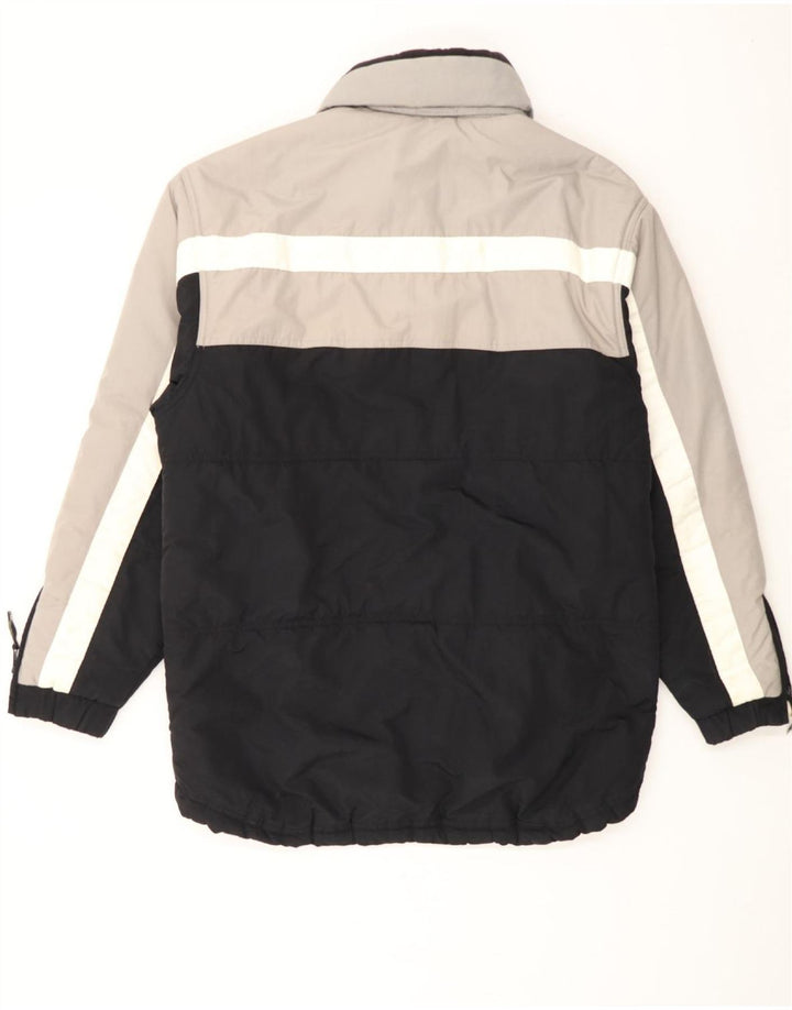 Jaqueta acolchoada masculina FILA UK 38 poliamida colorblock preta média