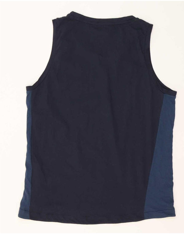 Top colete masculino Lotto XL azul marinho algodão colorblock