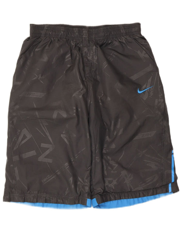 Shorts esportivos gráficos Nike Boys 13-14 anos XL cinza poliéster