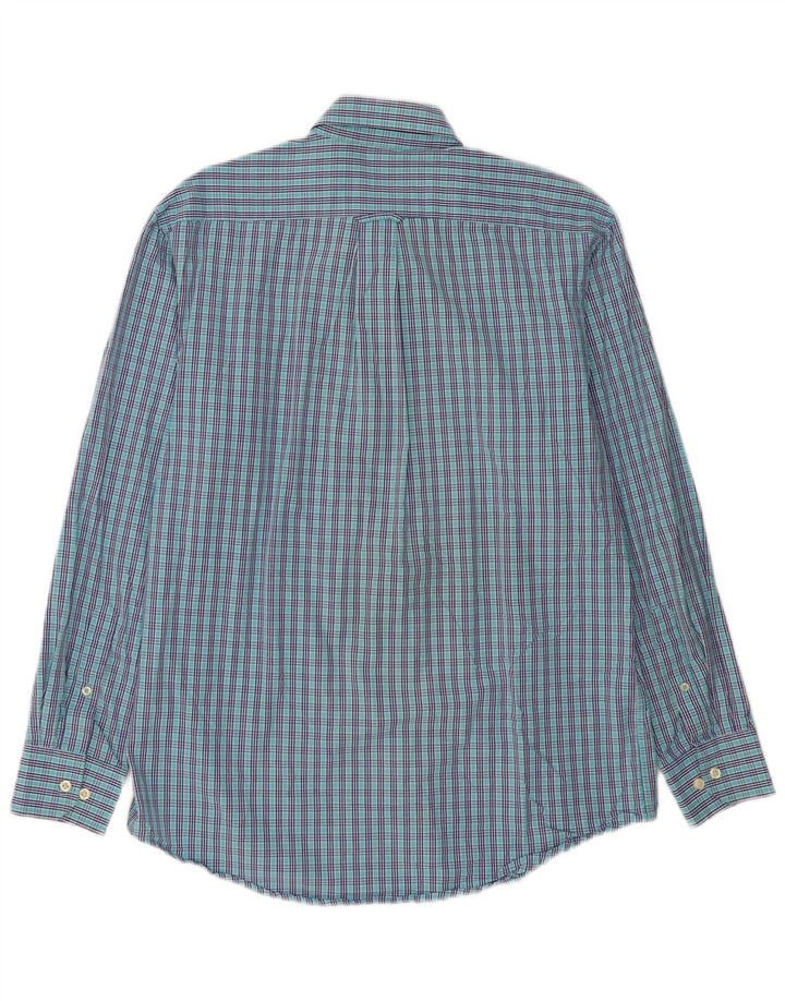 Camisa masculina IZOD xadrez azul médio